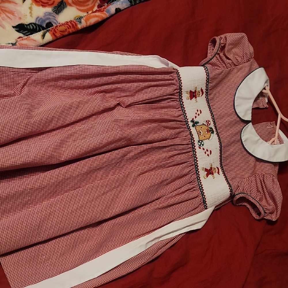 Adorable Red and White Kids Dress